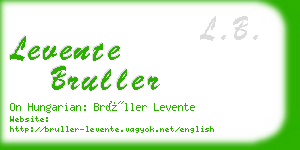 levente bruller business card